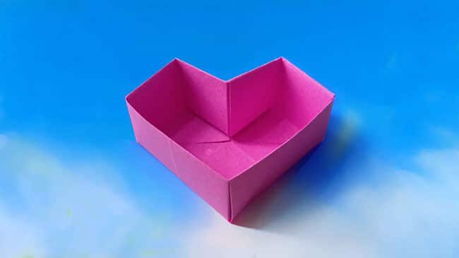 Cách gấp hộp giấy trái tim